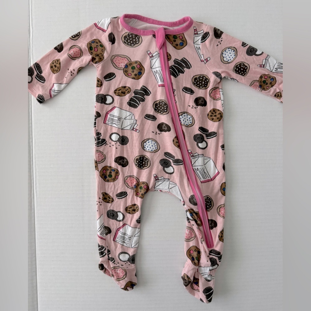 Mud Pie Bamboo Milk and Cookies Pajamas Size 0-3